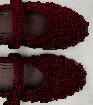 Mary-Jane-Ballerinas aus Satin | Alaïa