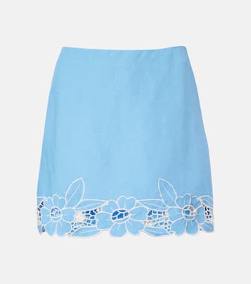 Minifalda Nancye en mezcla de lino | Rixo