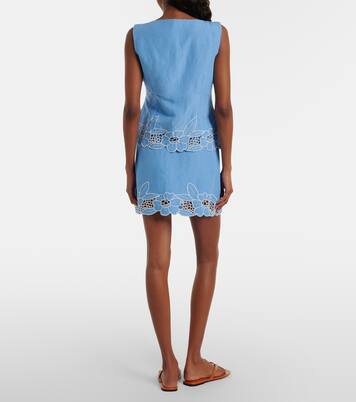 Minifalda Nancye en mezcla de lino | Rixo