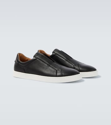 Costa Slip II leather slip-on shoes | Magnanni