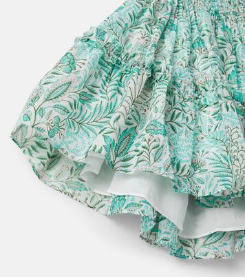 Amber printed ruffled cotton-blend dress | Poupette St Barth Kids