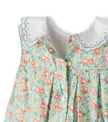 Floral pleated cotton dress | Pepa London