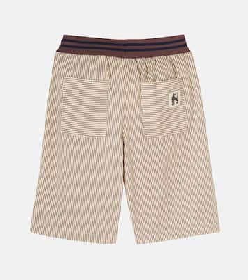 Bermuda en popeline de coton à rayures | Mini Rodini