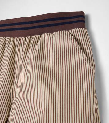 Bermuda en popeline de coton à rayures | Mini Rodini