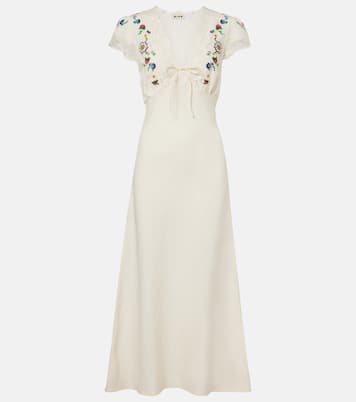 Robe Amari en lin mélangé à broderie | Rixo