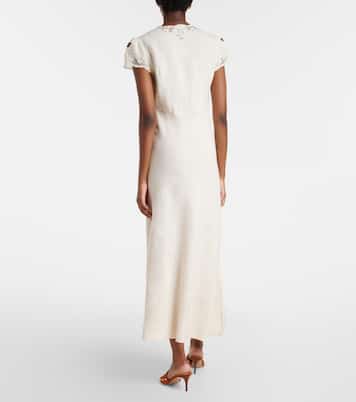 Robe Amari en lin mélangé à broderie | Rixo