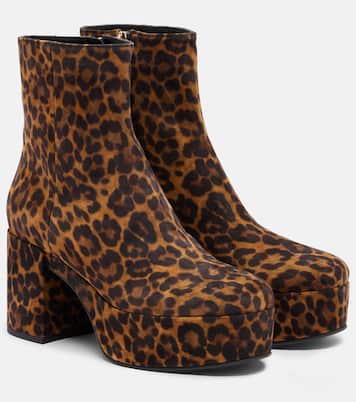 Sally leopard-print suede ankle boots | Gianvito Rossi
