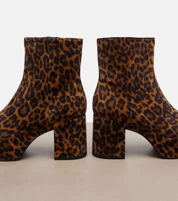 Sally leopard-print suede ankle boots | Gianvito Rossi