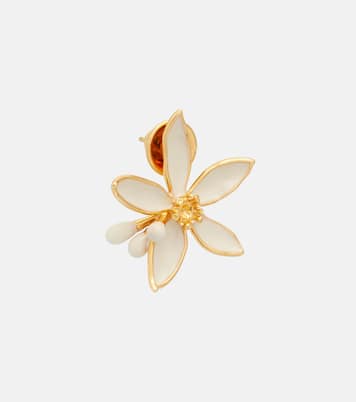 Orange Blossom enamel earrings | Oscar de la Renta