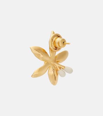 Orange Blossom enamel earrings | Oscar de la Renta