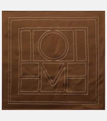 Embroidered monogram silk scarf | Toteme