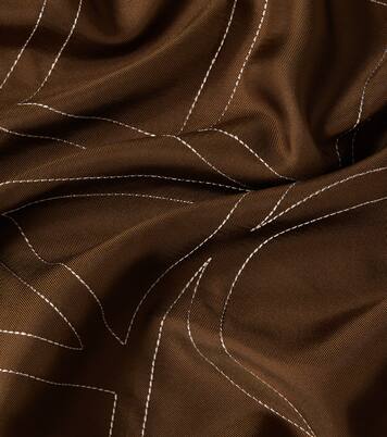 Embroidered monogram silk scarf | Toteme