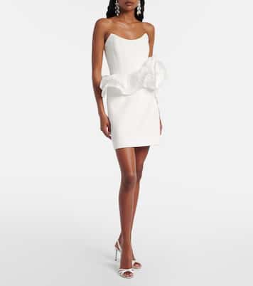 Bridal Ozias ruffled bustier dress | Rebecca Vallance