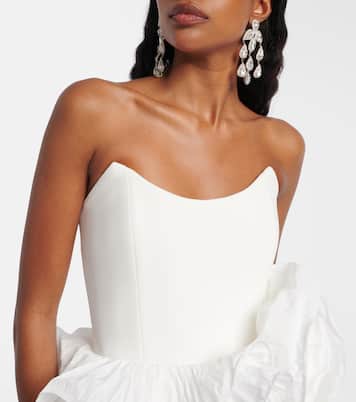 Bridal Ozias ruffled bustier dress | Rebecca Vallance