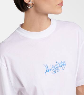 Top in jersey di cotone con logo | Balenciaga