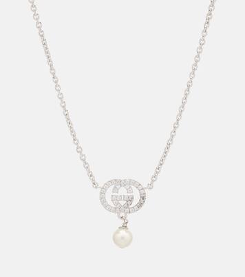Interlocking G embellished pendant necklace | Gucci