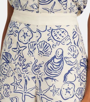 Keaton printed linen-blend shorts | Simkhai