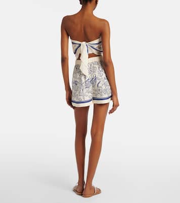 Keaton printed linen-blend shorts | Simkhai