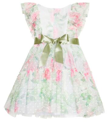 Rose printed tulle dress | Monnalisa