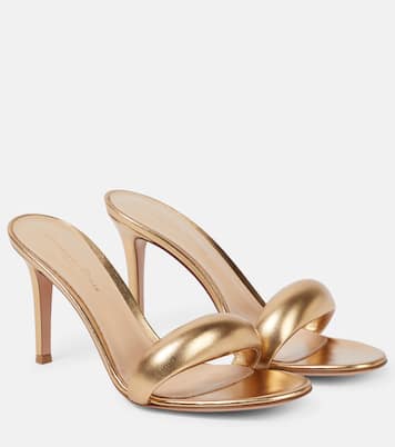 Pantoletten Bijoux 85 aus Metallic-Leder | Gianvito Rossi