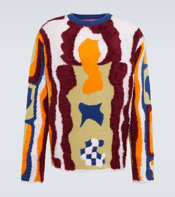 Intarsia cashmere and silk sweater | The Elder Statesman