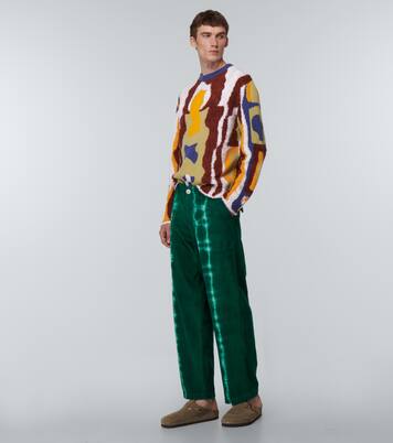 Intarsia cashmere and silk sweater | The Elder Statesman