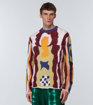 Intarsia cashmere and silk sweater | The Elder Statesman