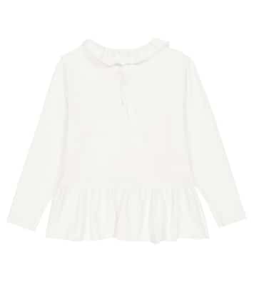 Cotton-blend peplum top | Il Gufo