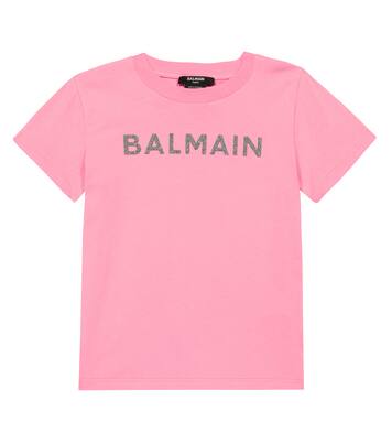 Logo cotton jersey T-shirt | Balmain Kids