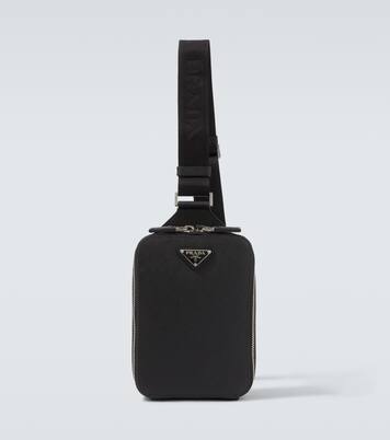 Pochette pour smartphone en cuir à logo | Prada
