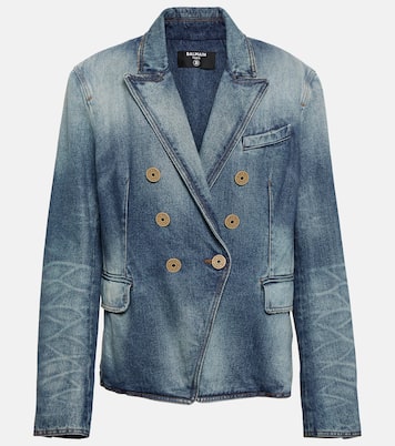 Chaqueta en denim cruzada | Balmain
