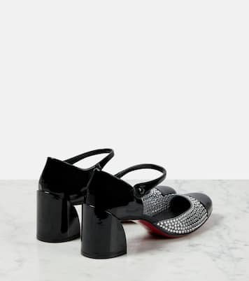 Crystal-embellished patent leather pumps  | Christian Louboutin