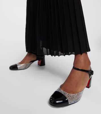 Crystal-embellished patent leather pumps  | Christian Louboutin