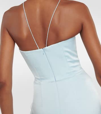 Robe longue Conley en crêpe de satin | Alex Perry