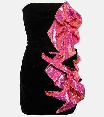 Verziertes Minikleid aus Samt | Alexandre Vauthier