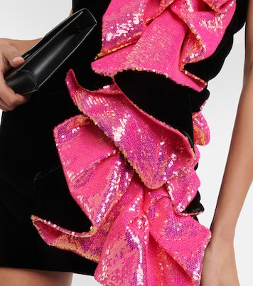 Verziertes Minikleid aus Samt | Alexandre Vauthier