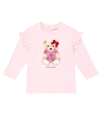 Printed cotton jersey top | Monnalisa