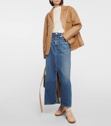 Leif denim maxi skirt | Agolde