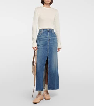 Leif denim maxi skirt | Agolde