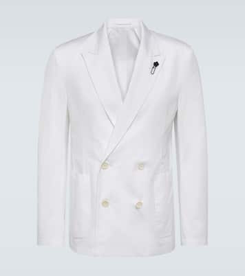 Double-breasted cotton blazer | Lardini