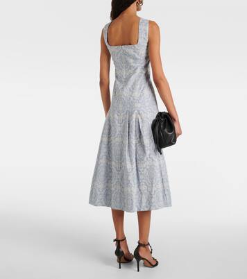 Robe midi Jolie imprimée en coton | Veronica Beard