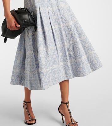 Robe midi Jolie imprimée en coton | Veronica Beard