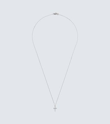 Collier en or blanc 14 ct et diamants | Mateo