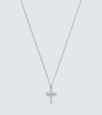 Collier en or blanc 14 ct et diamants | Mateo