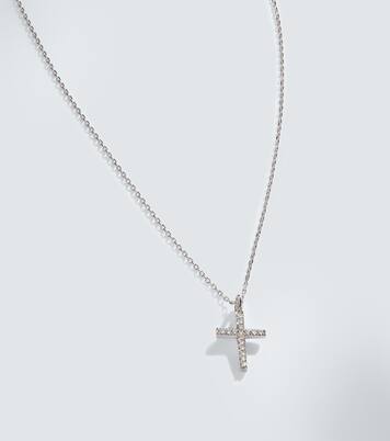 Collier en or blanc 14 ct et diamants | Mateo