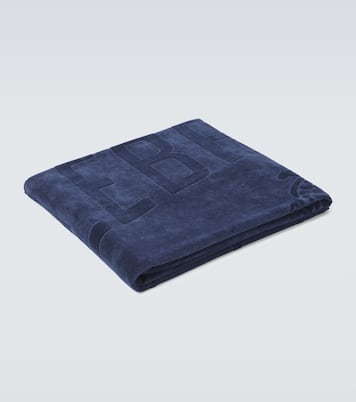 Sand logo cotton terry beach towel | Vilebrequin