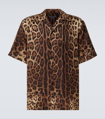 Leopard-print silk bowling shirt | Dolce&Gabbana