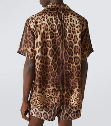 Leopard-print silk bowling shirt | Dolce&Gabbana