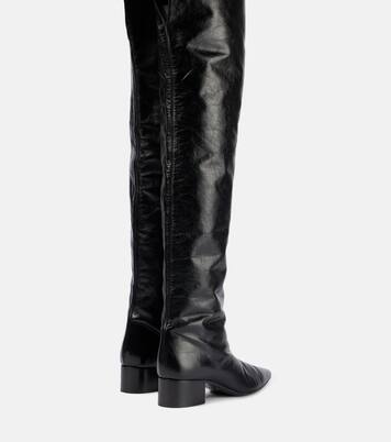 Andee leather over-the-knee boots | Khaite