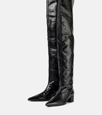 Andee leather over-the-knee boots | Khaite